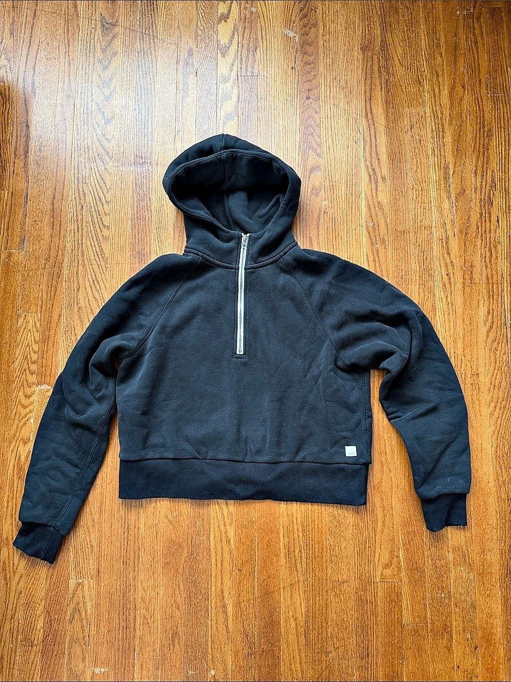 Vuori Restore Quarter Zip Hoodie Black
